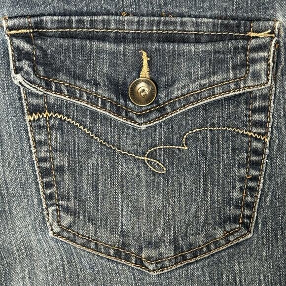 Nine West Women’s Jeans Sz 14 Blue Denim Straight Leg Mid Rise Double Button - Picture 5 of 9